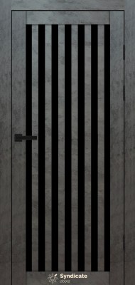 SD-PVC-125 Бетон темний скло BLK